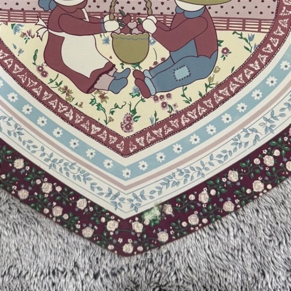 Vintage Town & Country Heart Placemats Set 4 Vinyl Cottagecore Grannycore